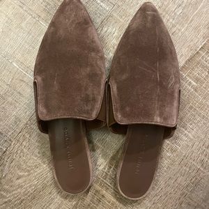 Suede mules